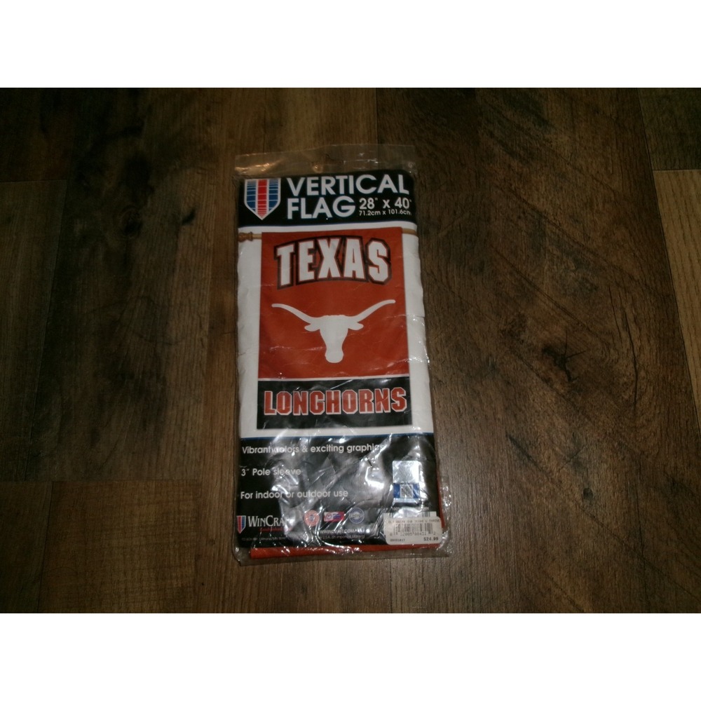 TEXAS LONGHORNS 28X40 FLAG BANNER FAN   VINTAGE J1